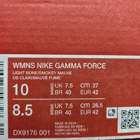 New Nike Gamma Force Light Bone Smokey Mauve Women's Shoes Size 10 - Picture 8 of 8